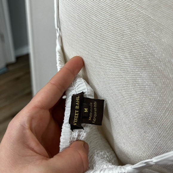 Anthropologie Vineet Bahl Sleeveless V-Neck Floral Cutwork Midi Dress Sz M - Picture 14 of 16